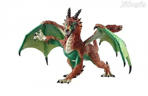 Barna földsárkány figura 20 cm