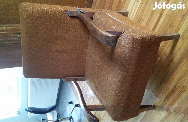 Barna fotelágy régi retro fotel ágy