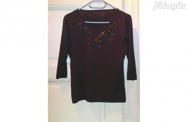 Barna gyöngyös női felső ( M-es )