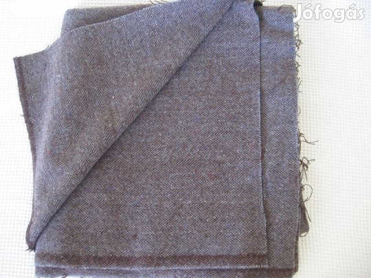 Barna halszálkás gyapjúszövet - méteráru (III/1.)