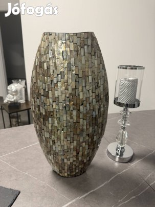 Barna kagylós egyedi váza