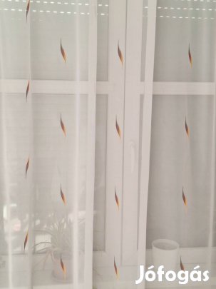 Barna mintás új dekoratív függöny (3,15 x 280 cm)