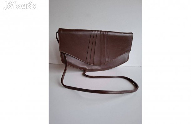 Barna női bőr válltáska crossbody
