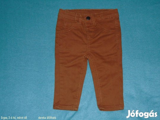 Barna színű nadrág 3-6 hó (méret 68) - a dereka állítható