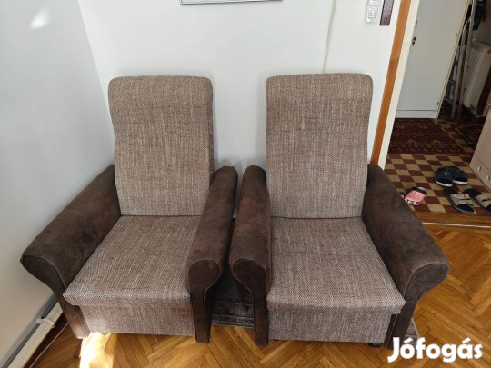 Barna szövet fotelek akár külön is újszerű állapotban eladóak