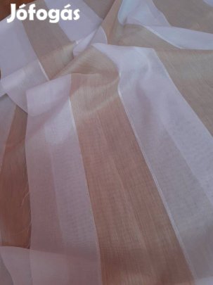 Barna vastag csíkos új függöny (10,8 x 3m) Akció