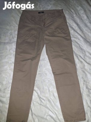 Barna vászon női nadrág L-es