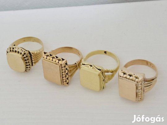 Barok mintás arany gyűrűk.