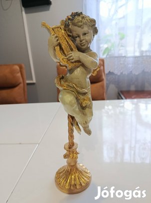 Barokk stílusú puttó gyertyatartó 