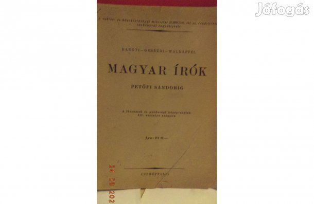 Baróti-Gerézdi-Waldapfel: Magyar írók Petőfi Sándorig