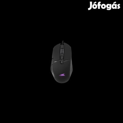 Barracuda RAPTOR-B, BGM-051B gamer egér,8D, fekete, 6400 dpi