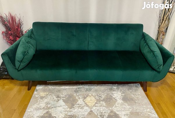 Bársony kanapé zöldkanapé