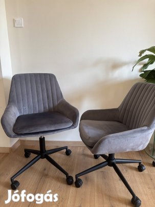 Bársonyhuzatos forgószék 2db