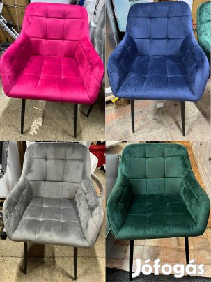 Bársonyszövetes szék 4 színben
