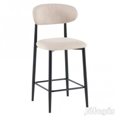Bárszék, bézs szövet/fekete, ZAJDA TYP 2