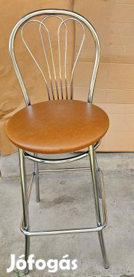 Bárszék bár szék krómvázas lábtartóval