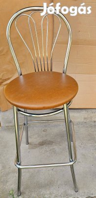 Bárszék bár szék krómvázas lábtartóval