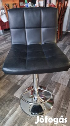 Bárszék fekete műbőr
