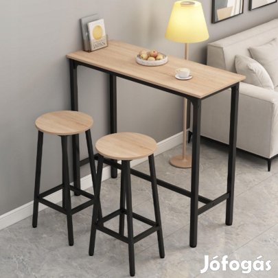 Bárszett 3 részes 1 asztal 2 db bárszékkel barna BD01-BROWN-2