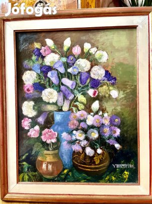 Barta Eva   Virag csendelet  , festmeny