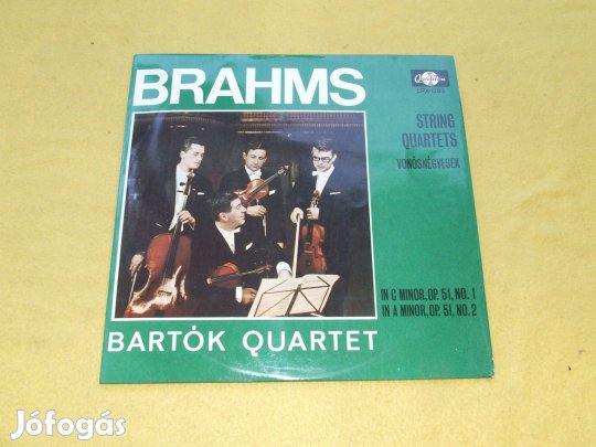 Bartók Quartet: Brahms vonósnégyesek - bakelit lemez eladó!
