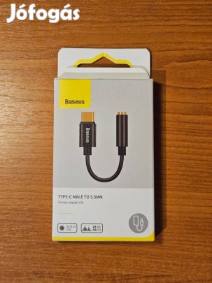 Baseus L54 USB-C adapter 3,5 mm jack-hez fekete