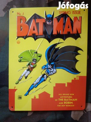 Batman és robin dombornyomott fém díszlap