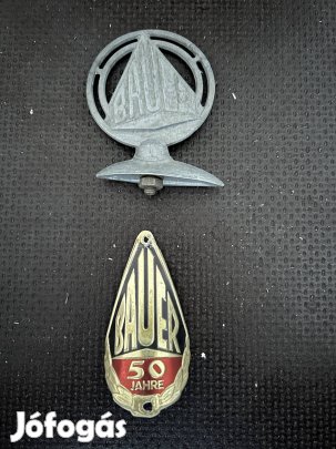 Bauer kerékpár bicikli sárvédődísz váznyaktábla veterán régi