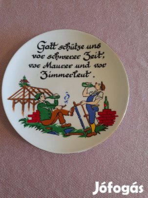 Bavaria Marktleuthen Winterling jelenetes dísztányér