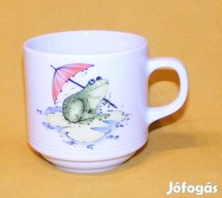 Bavaria békás porcelán bögre