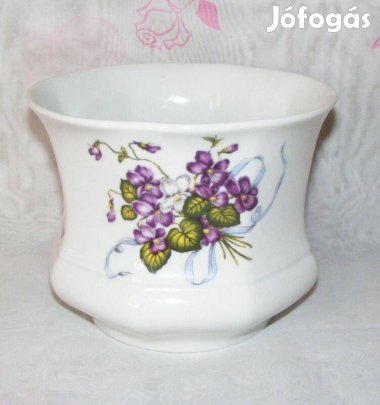Bavaria ibolyás porcelán kaspó, virágtartó