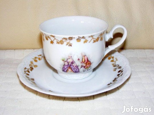 Bavaria porcelán jelenetes csésze alátéttel 2 db