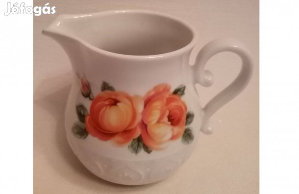 Bavaria rózsa mintás porcelán tejszín, tej kiöntő