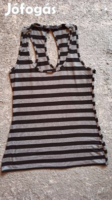 Bay fekete ezüst csíkos pántos felső, trikó