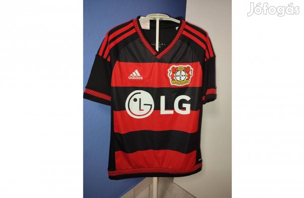 Bayer Leverkusen eredeti adidas piros fekete 2015 gyerek mez