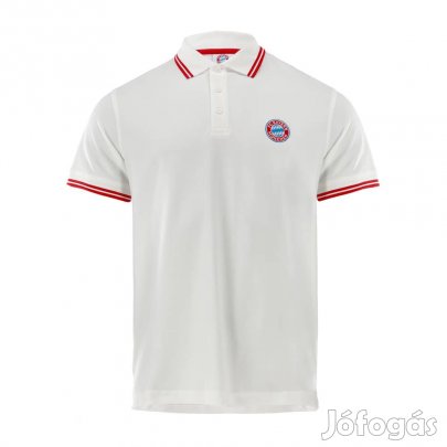 Bayern München póló felnőtt galléros fehér