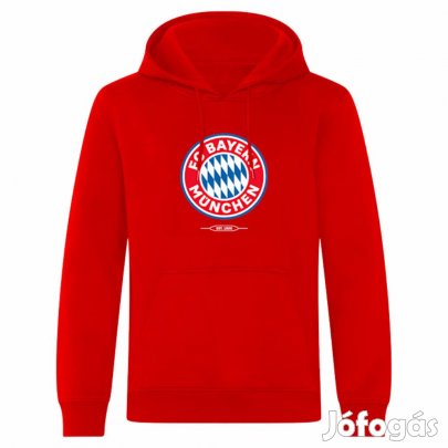 Bayern München pulóver kapucnis felnőtt piros
