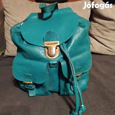 Bayside türkiz bőr hátizsák hátitáska