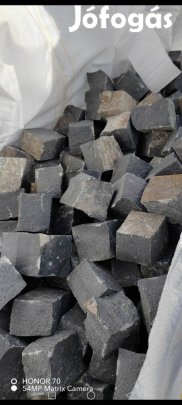 Bazalt kő kockakő, macskakő 5-7 cm-es térkő Januári Vásár!