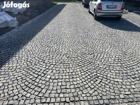 Bazalt kő kockakő, macskakő 5-7 cm-es térkő -kivitelezői akciós ár!