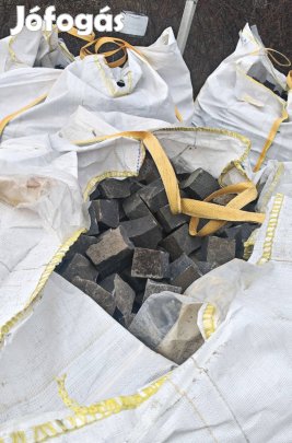 Bazalt kő kockakő, macskakő 8-10 cm-es térkő Szezonnyitási kedvezmény!