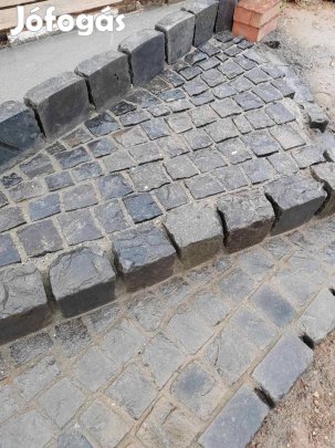 Bazalt kő kockakő, macskakő felezett 8-10 cm-es térkő Új Akció!