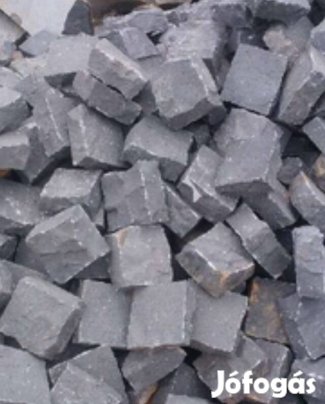 Bazalt kockakő gépi hasítás, tört felület Eladó