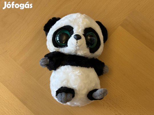 Beanie Boo stílusú nagy szemű panda plüss újszerű