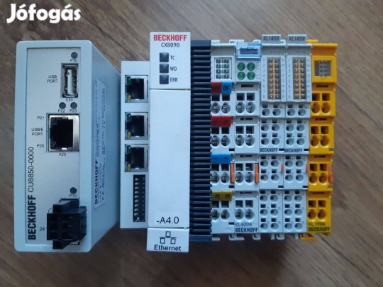 Beckhoff CX8090 PLC rendszer komplett I/O modulokkal