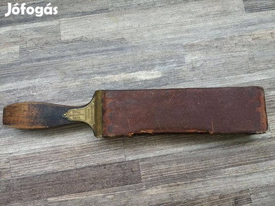 Bécsi borotvaélező, szignált antik kb100 éves