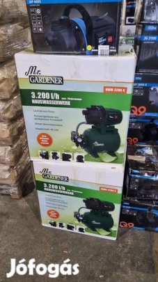 Beépített nyomásmérővel, 19iteres tartállyal házi vízmű, 550W hidrofor