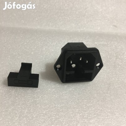 Beépíthető Műszercsatlakozó hálózati IEC C14 dugó biztosíték foglalat