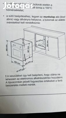 Beépíthető sütő