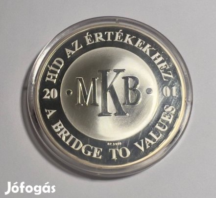 Befektetési ezüst Első Magyar Hídpénz MKB 999,9/1000 Súly:31,1g